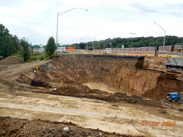 Foundation Excavation for WB-403 Bridge Reconstruction