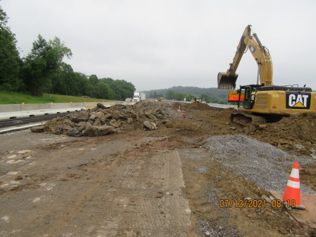Concrete Removal Median Looking East