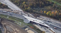 Aerial Photo of Eastbound Bridge Demolition Adjacent to New Westbound Bridge