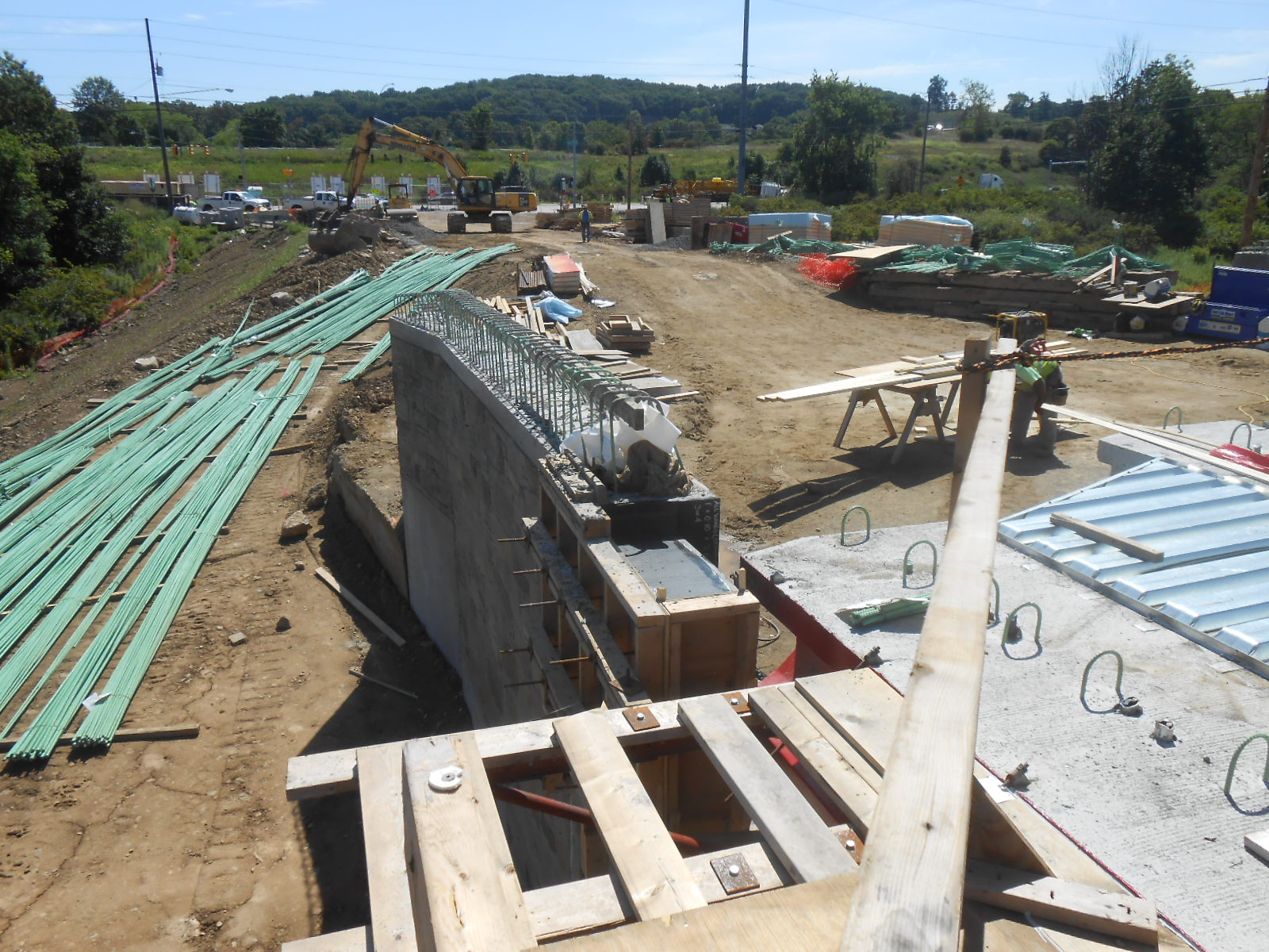 Construction of Northwest Wingwall (7/30/2015)