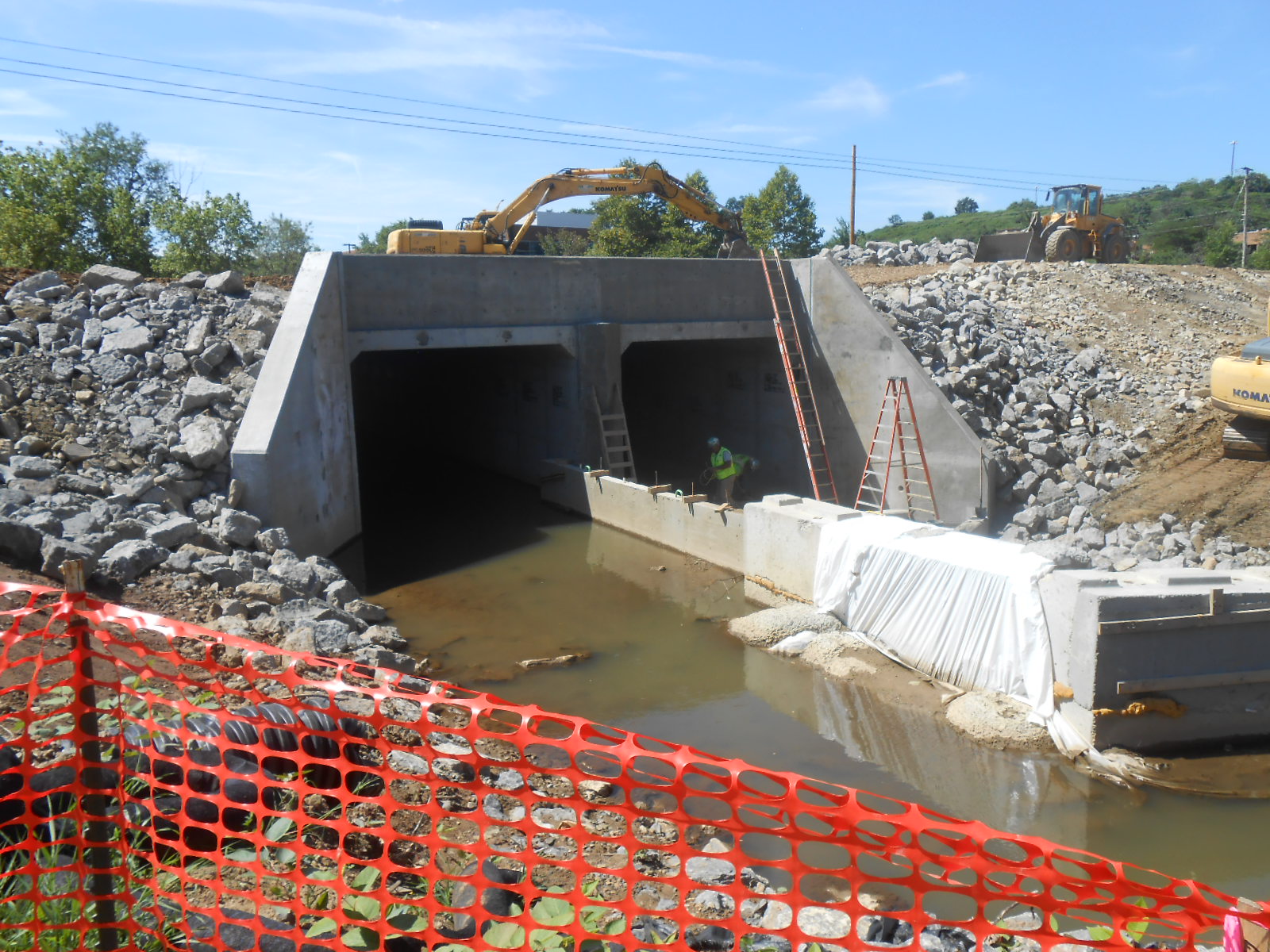 Culvert Construction Looking West at Inlet (7/30/2015)