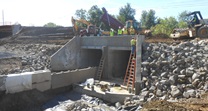 Culvert Construction Looking East at Outlet (7/30/2015)