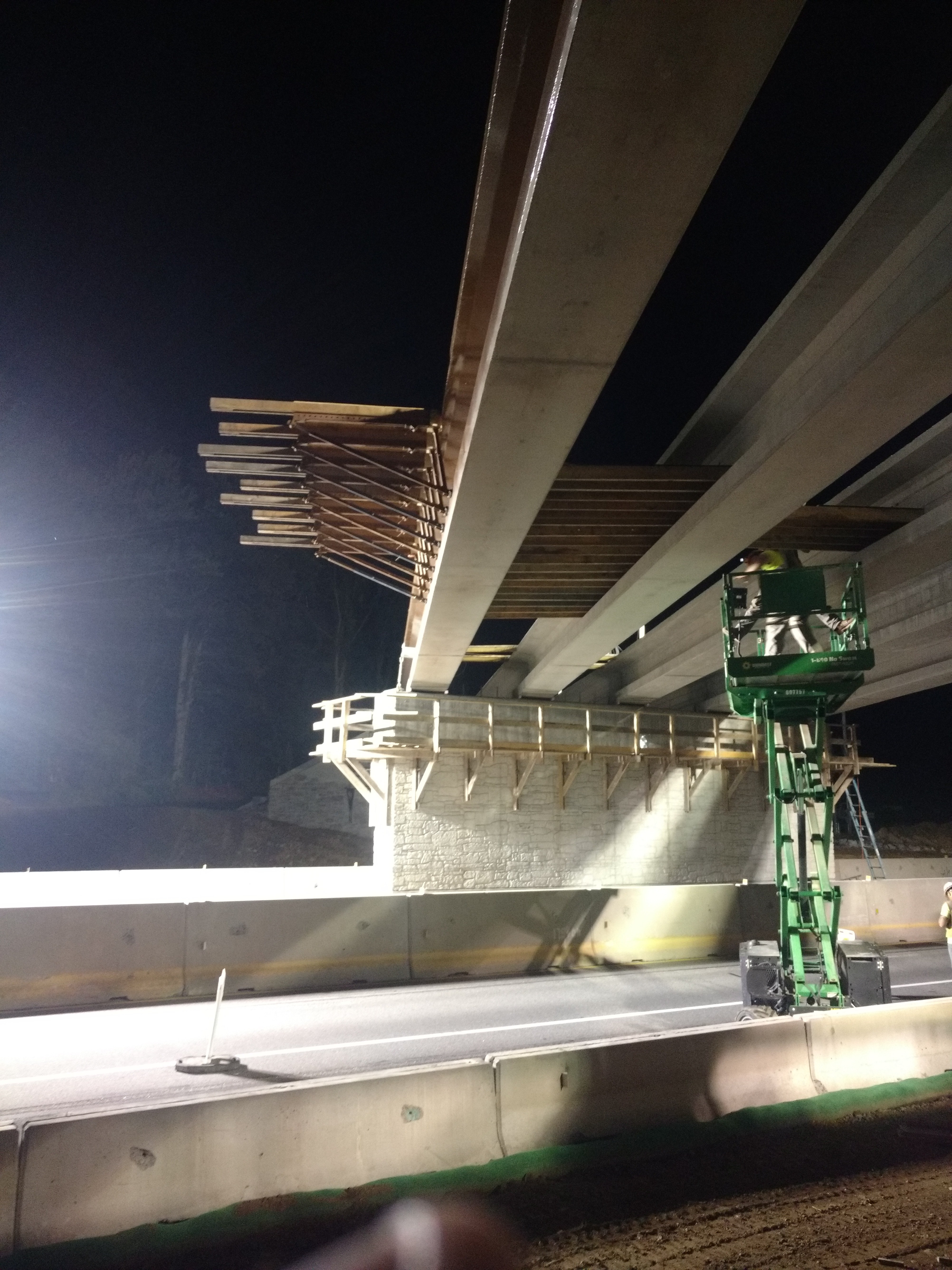 Bridge Construction at night