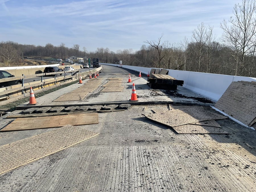 Pine Creek Bridge construction