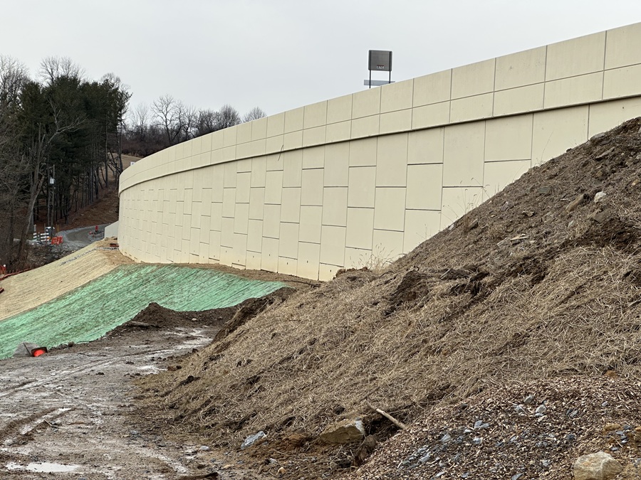 Retaining wall construction