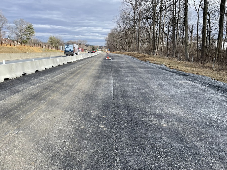 Eastbound paving begins