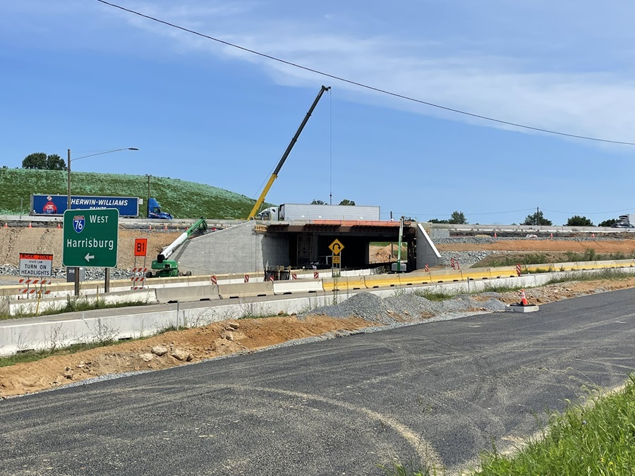 Downingtown Interchange construction