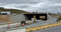 Interchange bridge construction