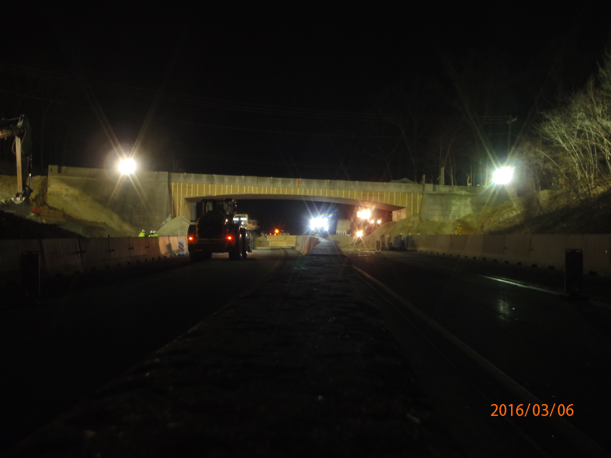 Demolition of the Yellow Springs Road Bridge. March 2016.