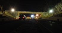 Demolition of the Yellow Springs Road Bridge. March 2016.
