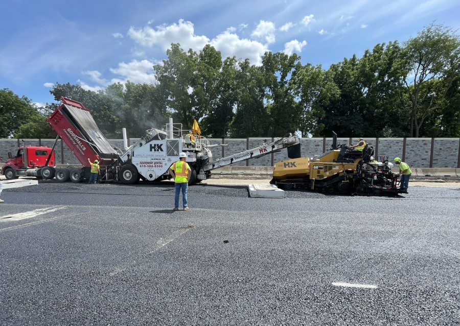 center area paving