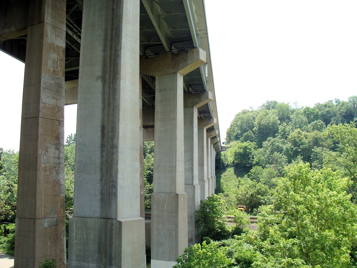 View of existing bridge substructure