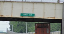 View of overpass structure at Irwin Interchange (looking east)