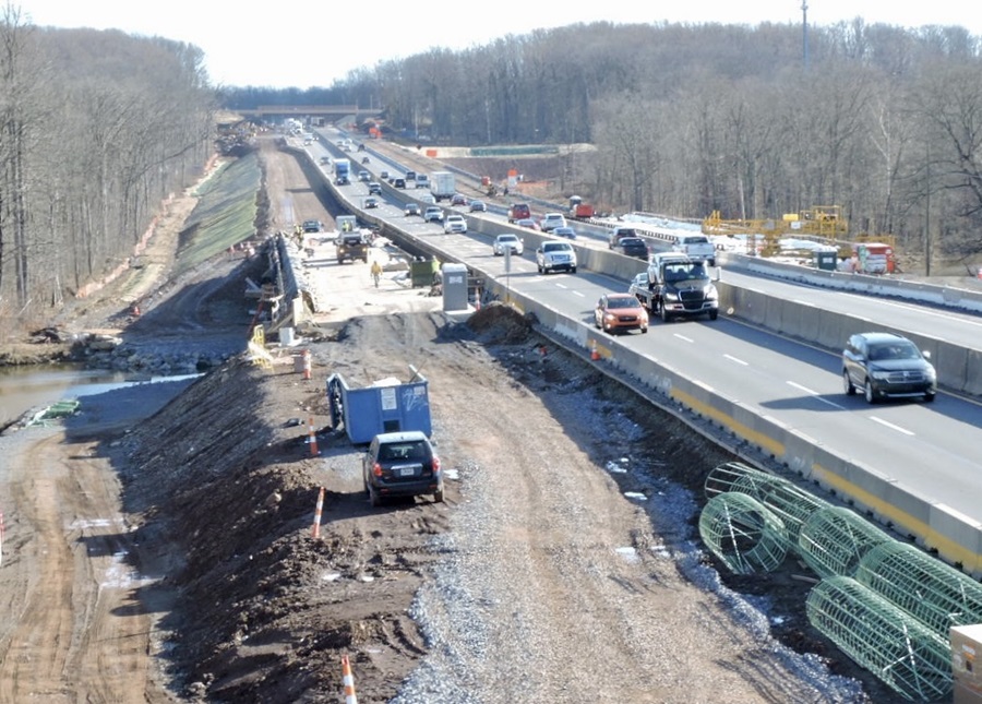 Unami creek bridge construction