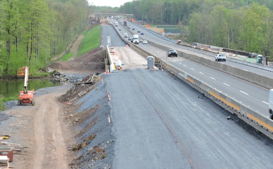 Unami creek bridge construction