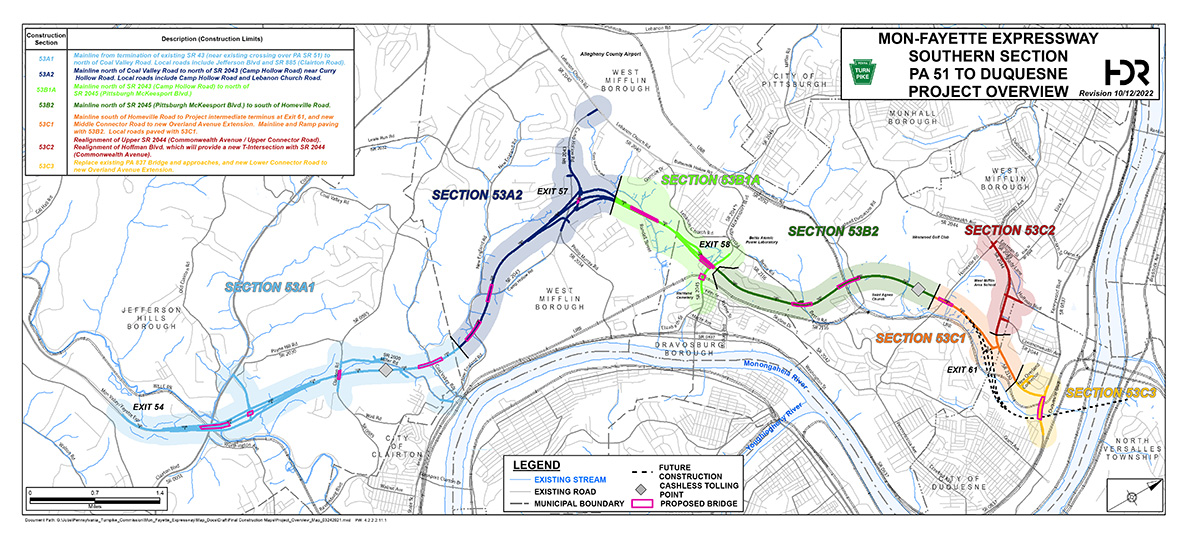Mon-Fayette Expressway PA 51 to Duquesne Project Overview
