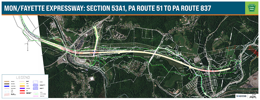 51 to I-376 of the Mon/Fayette Expressway Scroll Plot 1