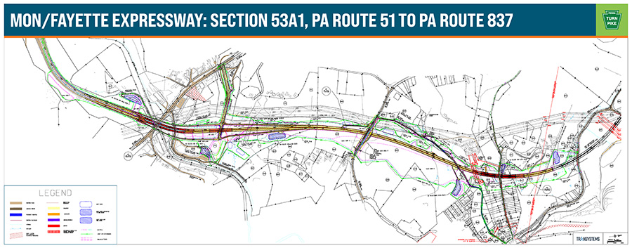 51 to I-376 of the Mon/Fayette Expressway Scroll Plot 2