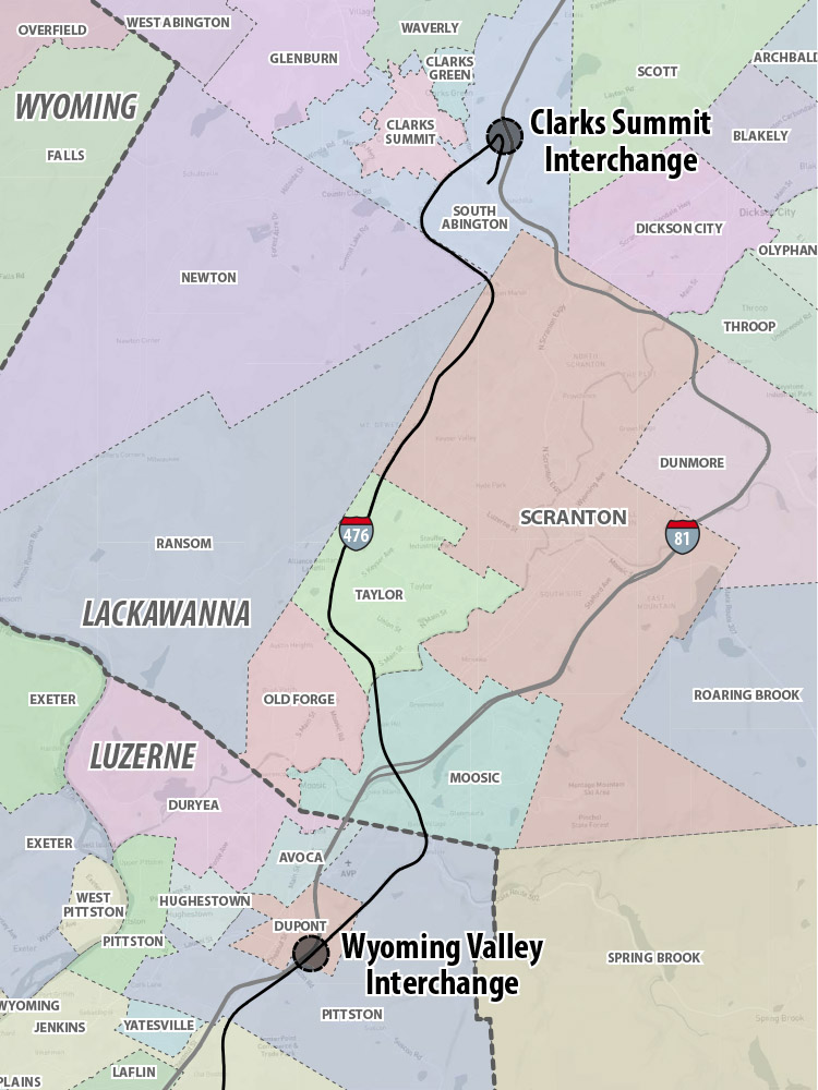 Scranton Beltway Map Overview