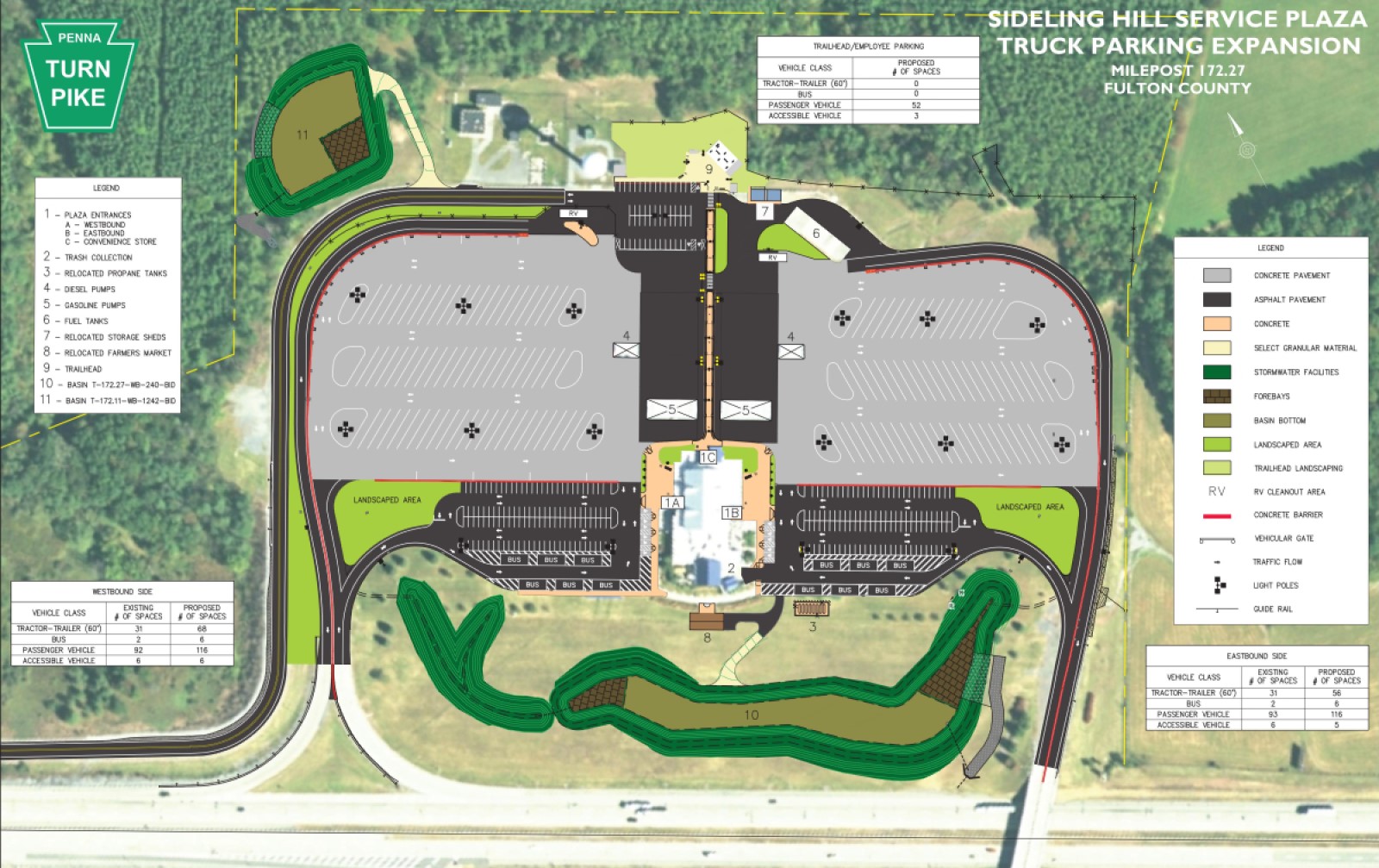 truck parking conceptual site plan
