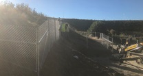 Installing fence at Basin B-25