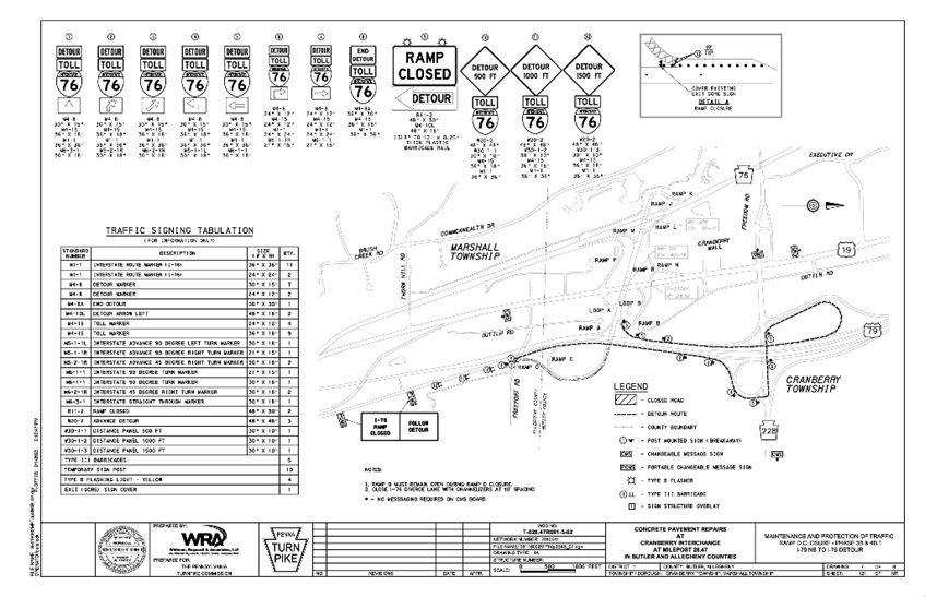 T-028 Project Ramp D Detour Drawing 7 of 8 Sheet 121 of 197