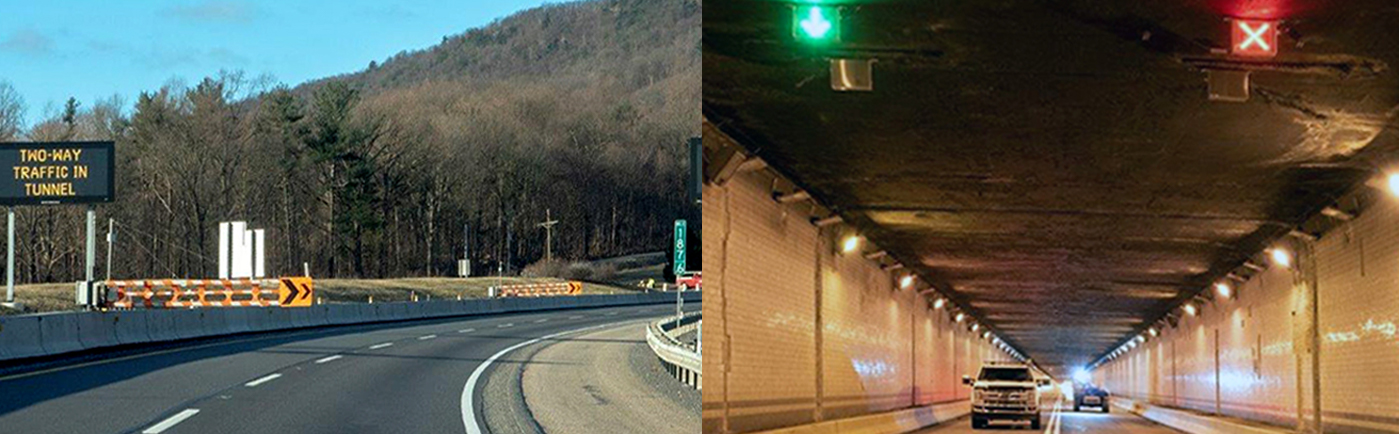 Tuscarora Tunnel Rehabilitation Project two-way road